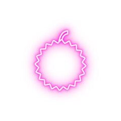 rambutan outline neon icon