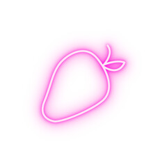 Strawberry outline neon icon
