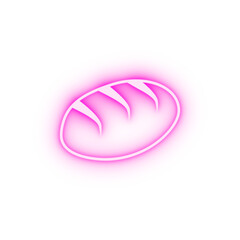 loaves of bread neon icon