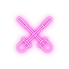 shoulder blades neon icon