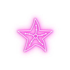 Obraz premium underwater star neon icon