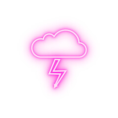 storm cloud neon icon