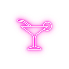 cocktail neon icon