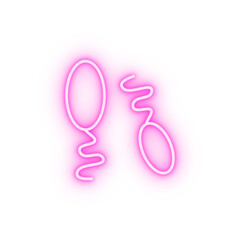 Obraz na płótnie Canvas spermatozoons neon icon