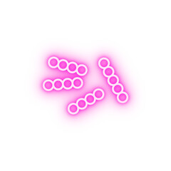 bacteria neon icon