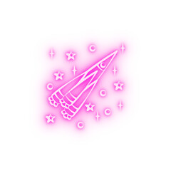 Rocket neon icon