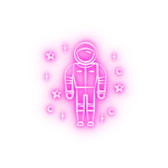 Cosmonaut neon icon