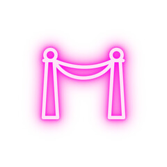 Red carpet theatre neon icon