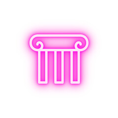 Theatre column neon icon