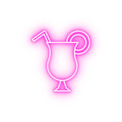 Cocktail neon icon