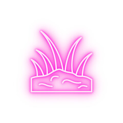 Spring grass neon icon