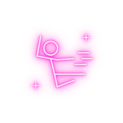 Karate sport neon icon