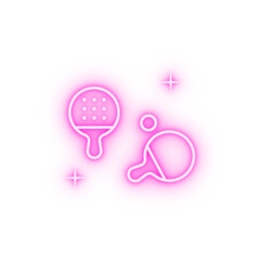 Ping pong sport neon icon