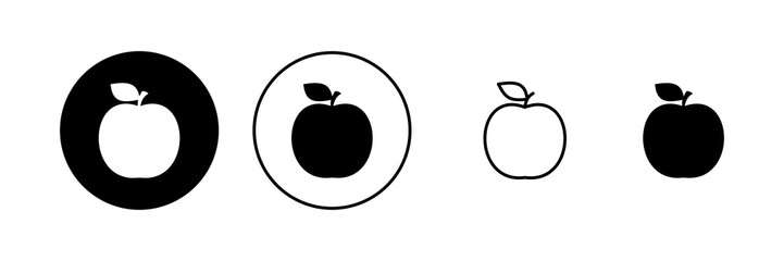 Apple icon vector. Apple sign and symbols for web design.