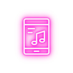 Application smartphone rock neon icon