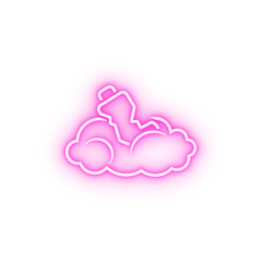 Obraz premium plastic bottle beverage neon icon