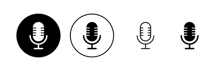 Microphone icon vector. karaoke sign and symbol