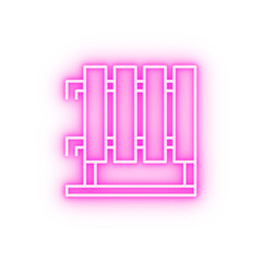 Plumber radiator neon icon