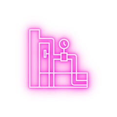 Plumber pressure neon icon