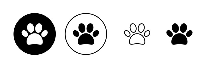 Fototapeta premium Paw icon vector. paw print sign and symbol. dog or cat paw