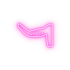 arm biceps neon icon