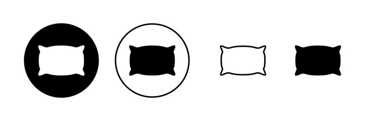 Pillow icon vector. Pillow sign and symbol. Comfortable fluffy pillow