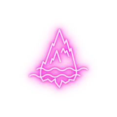 Ocean glacier neon icon