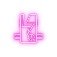 broken danger error fix phone problem neon icon