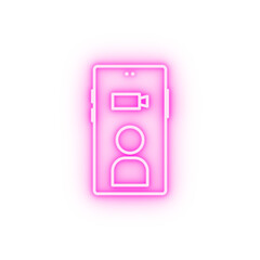 camera face time video phone neon icon