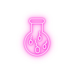 Insemination neon icon