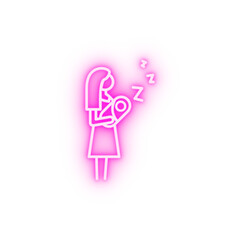 Fototapeta premium Scale weight neon icon