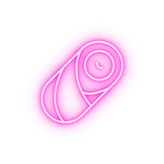 Newborn baby neon icon