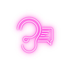 buzz communication neon icon