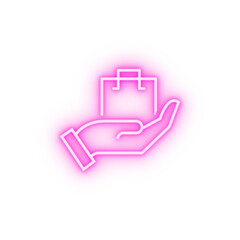 bag gift holiday neon icon