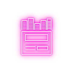 ad advertising newspaper neon icon