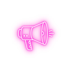 advertising bullhorn neon icon