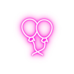 Balloon air neon icon