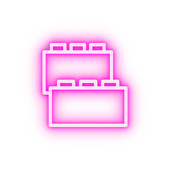 Constructor toy neon icon