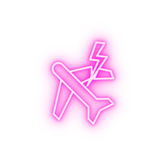 air disaster line neon icon