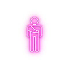 human accident insurance neon icon