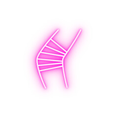 health hurt injury knee leg neon icon