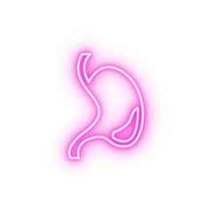 Obraz premium health digestion gastroenterology stomach neon icon