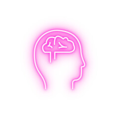 health brain neurology neuroscience neon icon