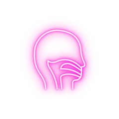 health breathing respiration respiratory neon icon