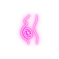 health embryo fetus pregnancy neon icon