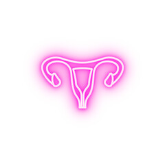 health gynecology vagina uterus neon icon