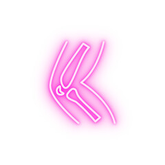 health injury leg orthopedics neon icon