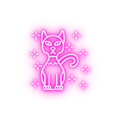 Halloween animal cat pet neon icon