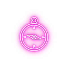 Compass neon icon