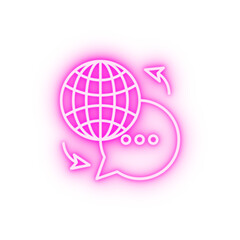 Translating neon icon